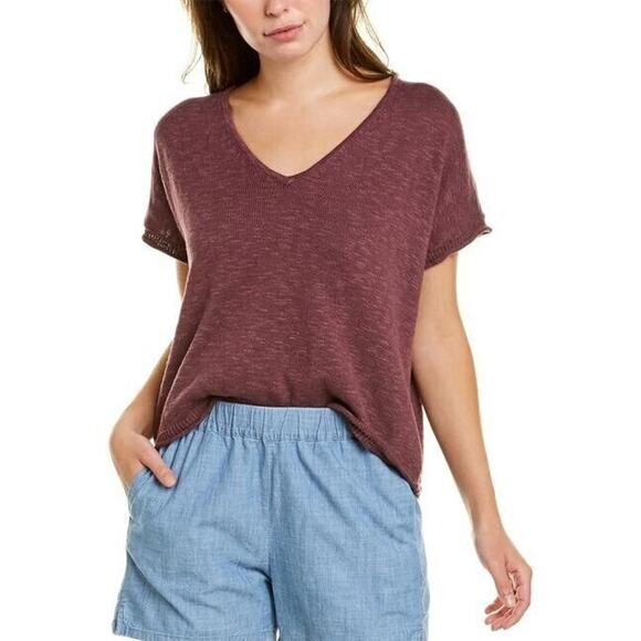 Madewell Sweaters - MADEWELL‎ NEW $60 Ellendale Linen Blend Sweater Tee in Manor Purple 2X